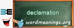 WordMeaning blackboard for declamation